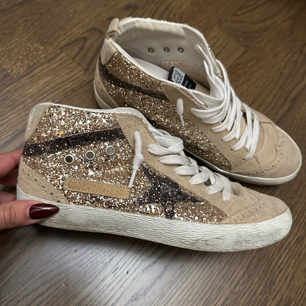 Golden goose glitter mid star